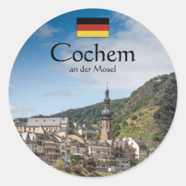 Cochem Germany Souvenir Runder Aufkleber