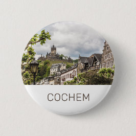 Cochem Moselle Panorama Deutschland Souvenir Button