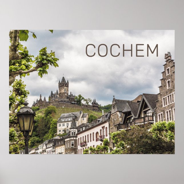 Cochem Moselle Panorama Deutschland Souvenir Poster (Vorne)
