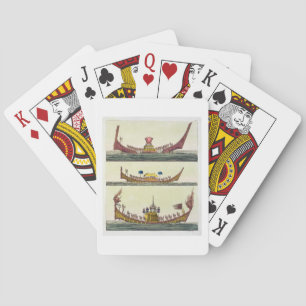 Cochin chinesische Schiffe, Illustration von "Le C Spielkarten