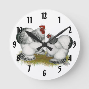 Cochin Columbian Bantams Runde Wanduhr