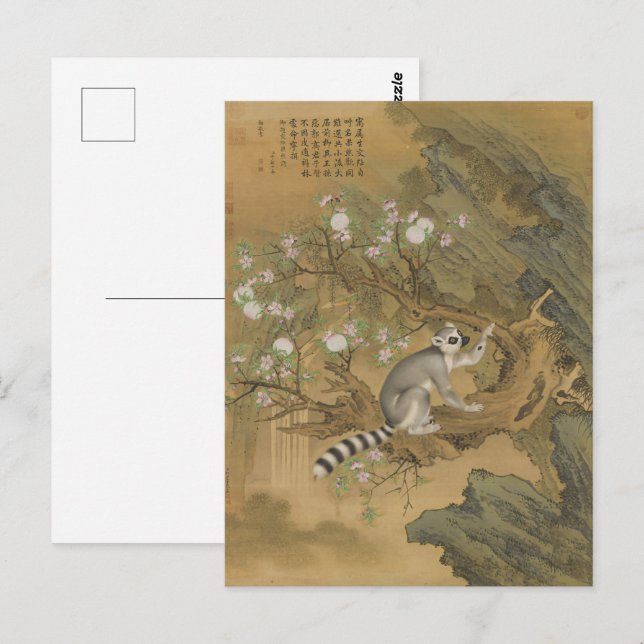Cochin Lemur Fine Art Postkarte (Vorne/Hinten)