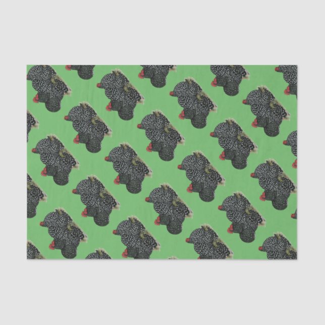 Cochin Mottles Chickens Seidenpapier (Vorderseite)