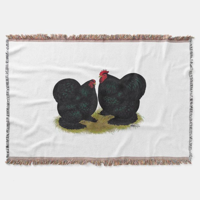 Cochins Black Bantam Pair Decke (Vorderseite)