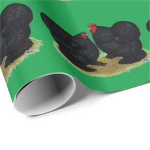 Cochins Black Bantam Pair Geschenkpapier