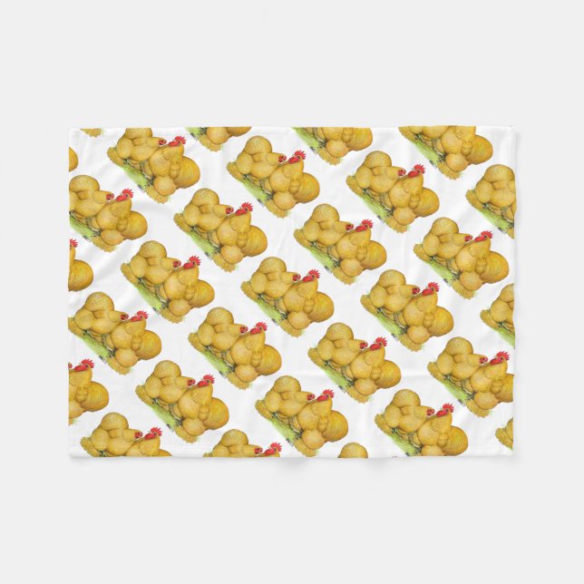 Cochins Buff Pair Fleecedecke (Vorderseite (Horizontal))