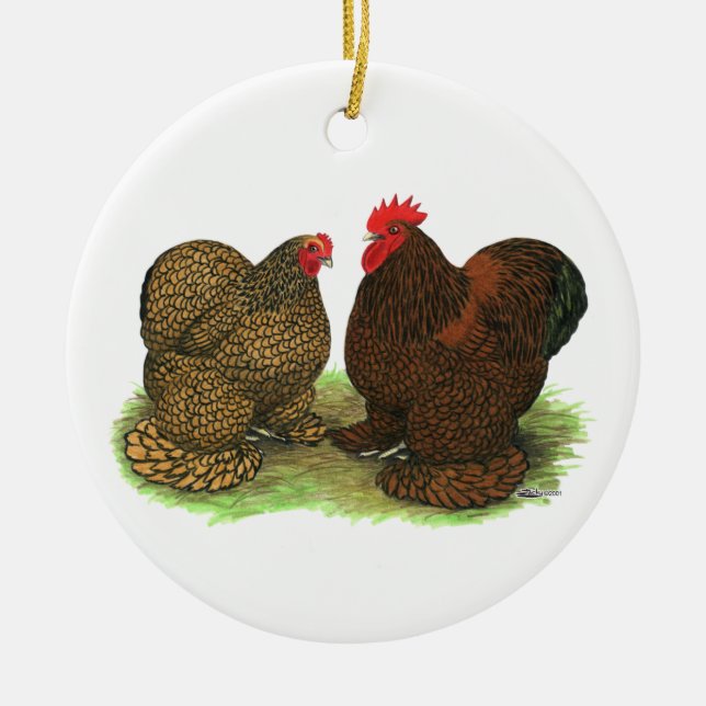 Cochins_Gold_Lace_2 Keramikornament (Vorne)
