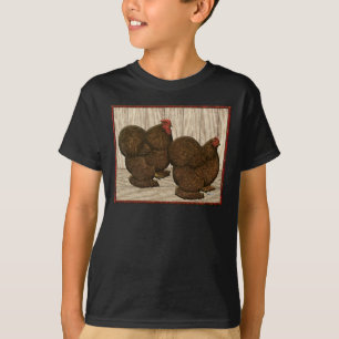 Cochins: Texturierte rote Bantams T-Shirt