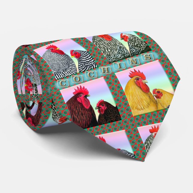 Cochins Vier Farben Krawatte (Gerollt)