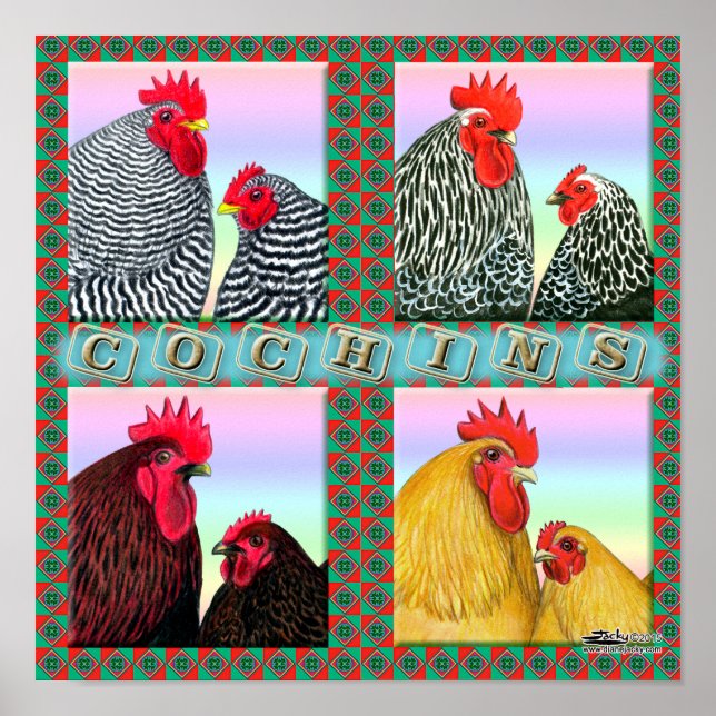 Cochins Vier Farben Poster (Vorne)