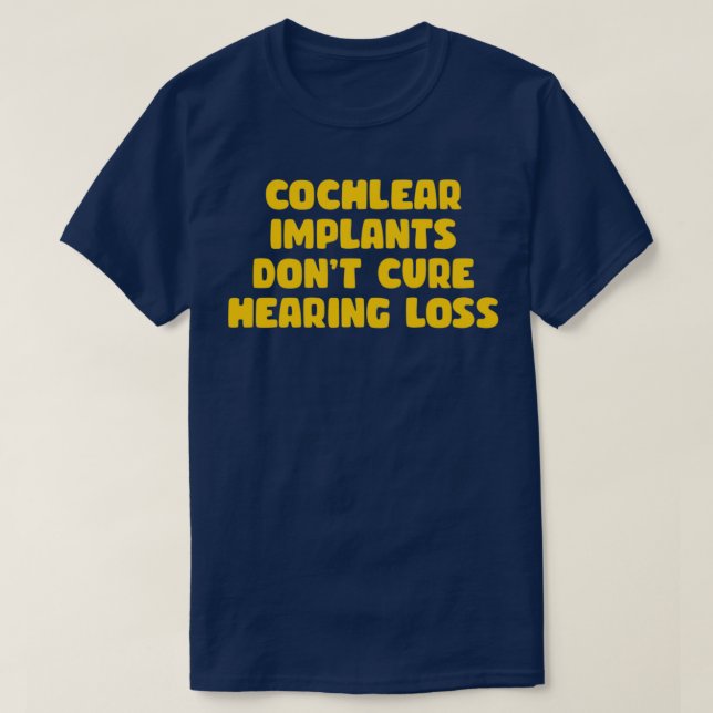 Cochlea-Implantate heilen Hörverlust Gelb T-Shirt (Design vorne)