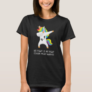Cochlear Implant Awareness Dabbing Einicorn Hearin T-Shirt