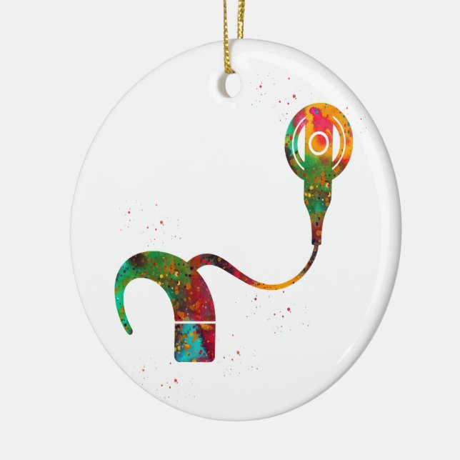 Cochlear-Implantat Keramik Ornament (Links)