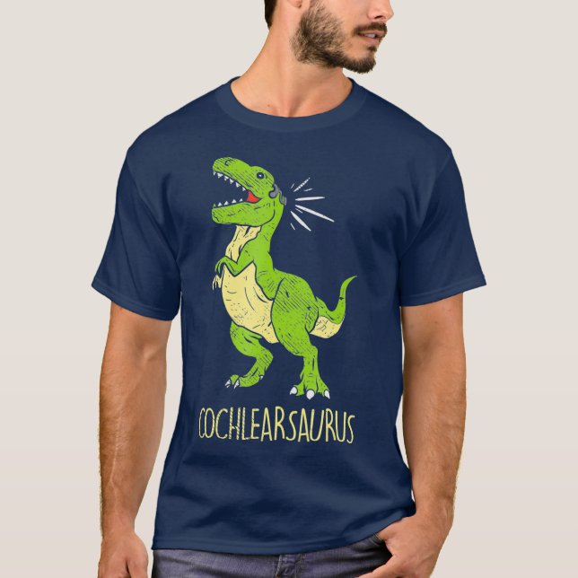Cochlearsaurus Deaf schwer zu hören Tod T-Shirt (Vorderseite)