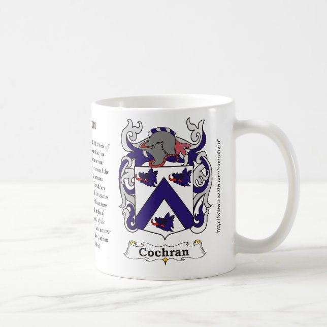 Cochran-Familien-Wappen Tasse (Rechts)