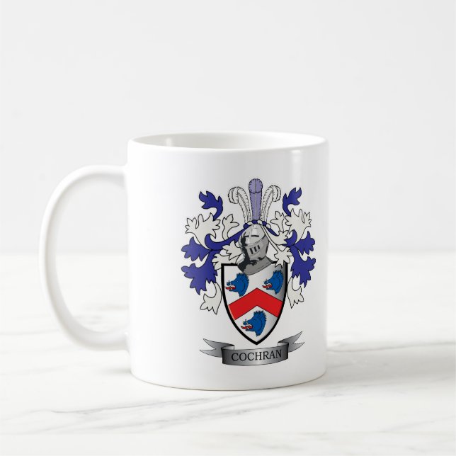 Cochran-Familienwappen-Wappen Tasse (Links)