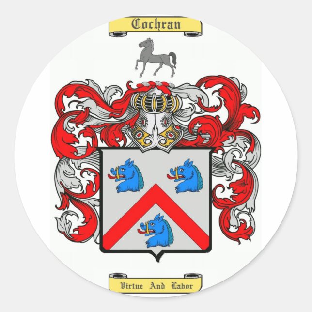 Cochran Runder Aufkleber (Vorderseite)