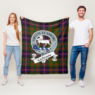 Cochrane Modernes Clan Abzeichen Tartan Kariert Fleecedecke