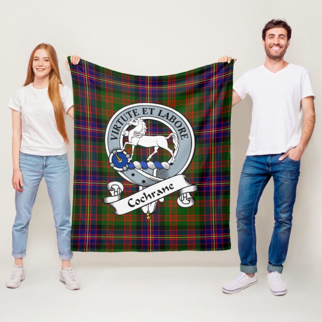 Cochrane Modernes Clan Abzeichen Tartan Kariert Fleecedecke (Beispiel)
