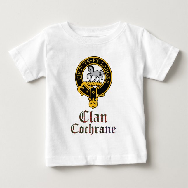 Cochrane nennen schottischer Wappentartan-Clan Baby T-shirt (Vorderseite)
