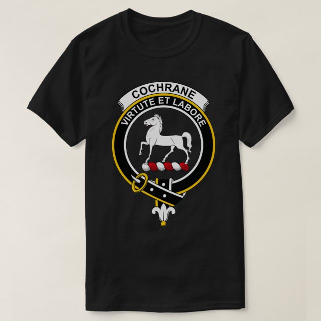 Cochrane Wappen Tartan Clan Scottish Clan T-Shirt (Design vorne)