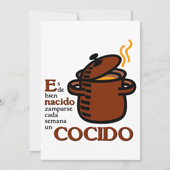 Cocido Einladung (Vorderseite)