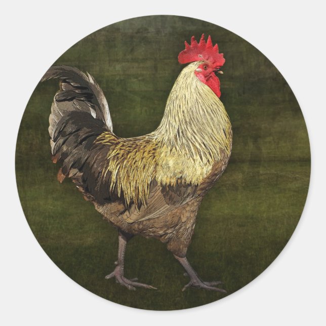 Cock-A-Doodle-Doo-Aufkleber Runder Aufkleber (Vorderseite)