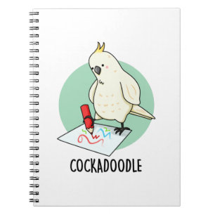 Cockadoodle Funny Cockatoo Pub Notizblock