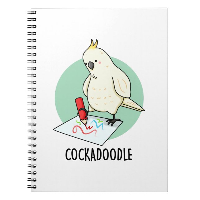 Cockadoodle Funny Cockatoo Pub Notizblock (Vorderseite)