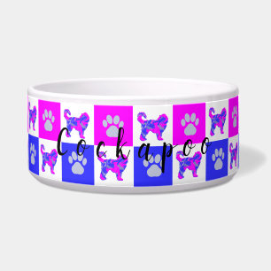 Cockapohund & Paw Hot Pink & Blue Pet Bowl Napf