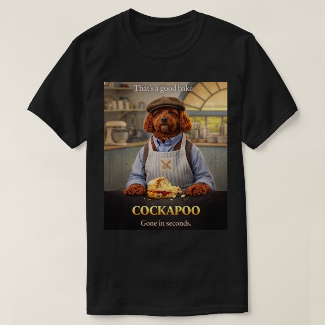 Cockapoo-Back-Shirt | Lustiges Hundekuchen-Geschen T-Shirt (Design vorne)