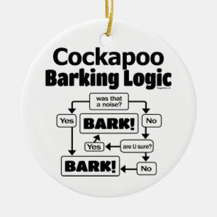 Cockapoo Barking Logic Keramik Ornament
