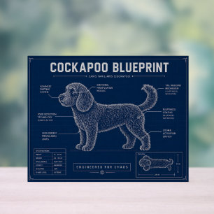 Cockapoo Bauplan-Wandkunst Hunde-Liebhaber-Geschen Acrylschild