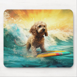 Cockapoo Beach Surfgrafik Mousepad