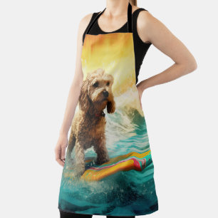 Cockapoo Beach Surfgrafik Schürze