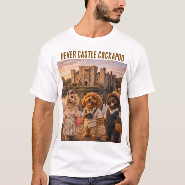 Cockapoo Castle T-Shirt Hever Geschenk (Vorderseite)