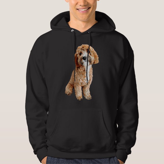Cockapoo Cavapoo Spoodle Doodle Welpe Hund Hoodie (Vorderseite)