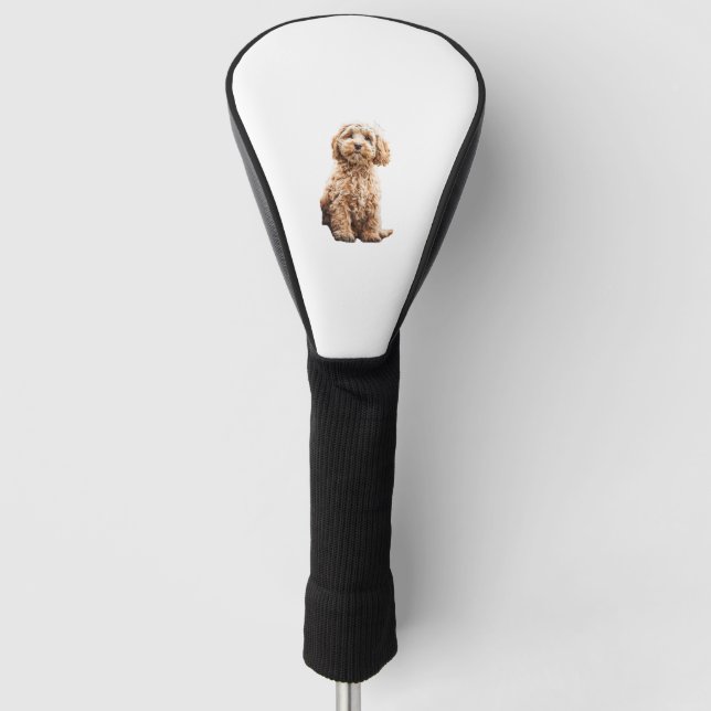 Cockapoo Cavoodle Labradoodle Niedlicher Welpenhun Golf Headcover (Vorderseite)