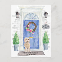 Cockapoo Champagner-Ankündigung Postkarte