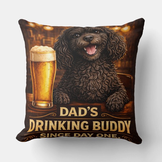 Cockapoo Dad Gift Cushion | Dad dog gift Kissen (Vorderseite)