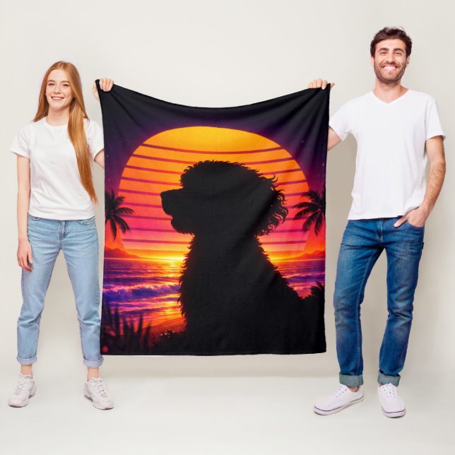 Cockapoo-Decken - Retro-Geschenk für Cockapoo-Hund Fleecedecke (Beispiel)