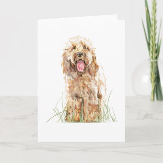 Cockapoo Dog Greeting Card – Watercolor Pet Art Karte