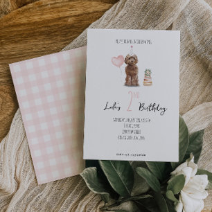 Cockapoo Einladung zum Geburtstag - Mädchen