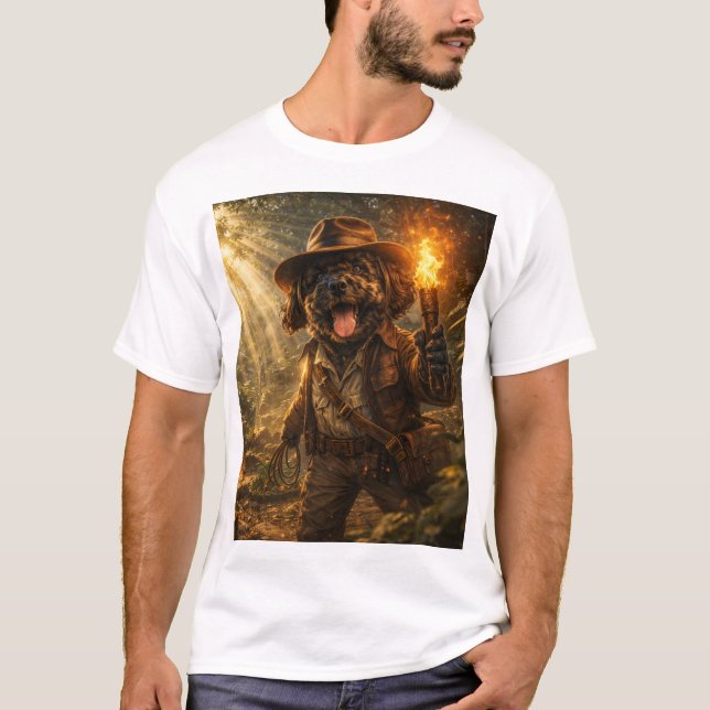 Cockapoo Explorer T-Shirt Abenteuer Geschenk für H (Vorderseite)