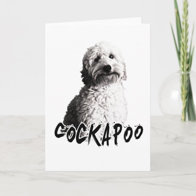 Cockapoo Feiertagskarte (Vorderseite)
