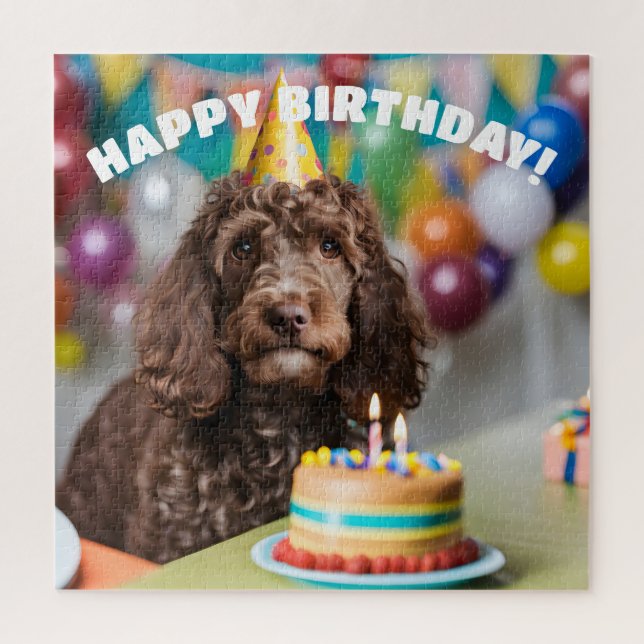 Cockapoo Geburtstagsparty Puzzle (Vertikal)