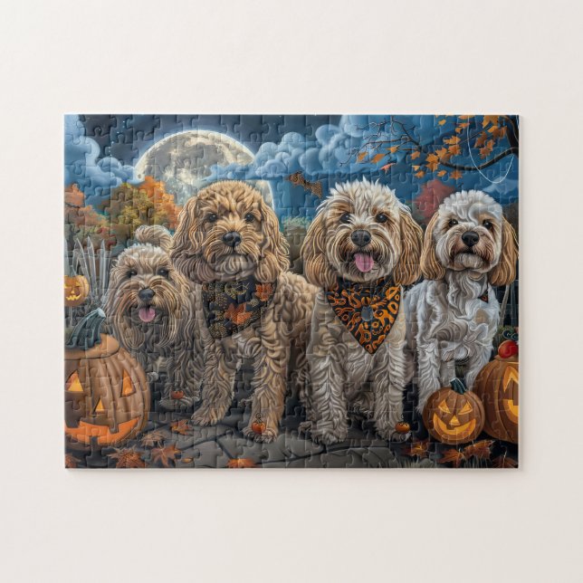 Cockapoo Halloween Spooky Puzzle (Horizontal)