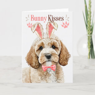 Cockapoo Hund im Sonnenschein für Ostern Feiertagskarte