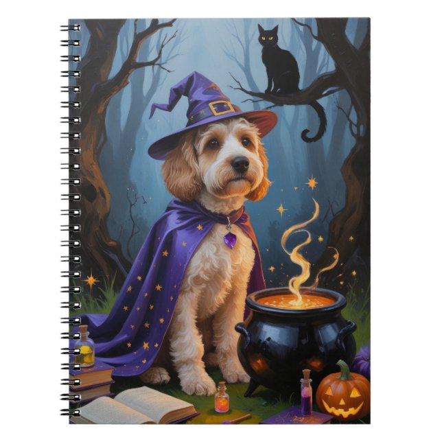 Cockapoo-Hund - Whimsical Halloween-Malerei Notizblock (Vorderseite)