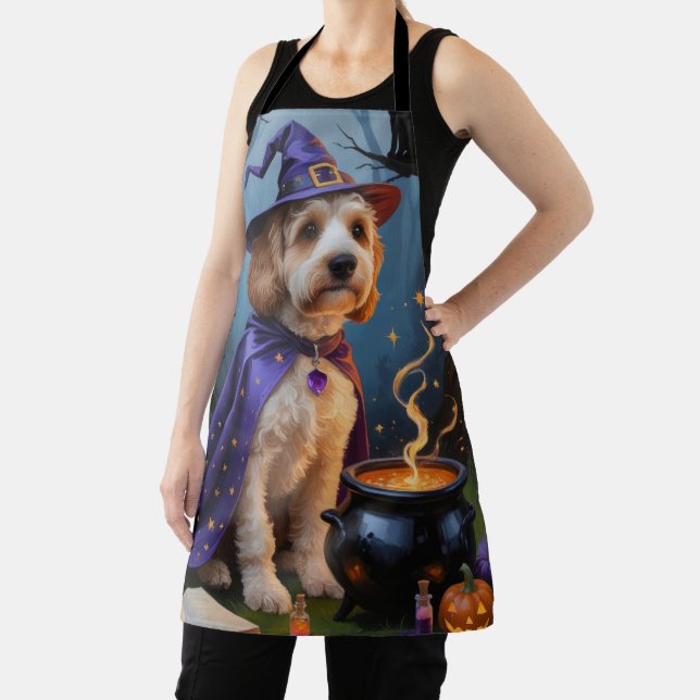 Cockapoo-Hund - Whimsical Halloween-Malerei Schürze (InSitu)